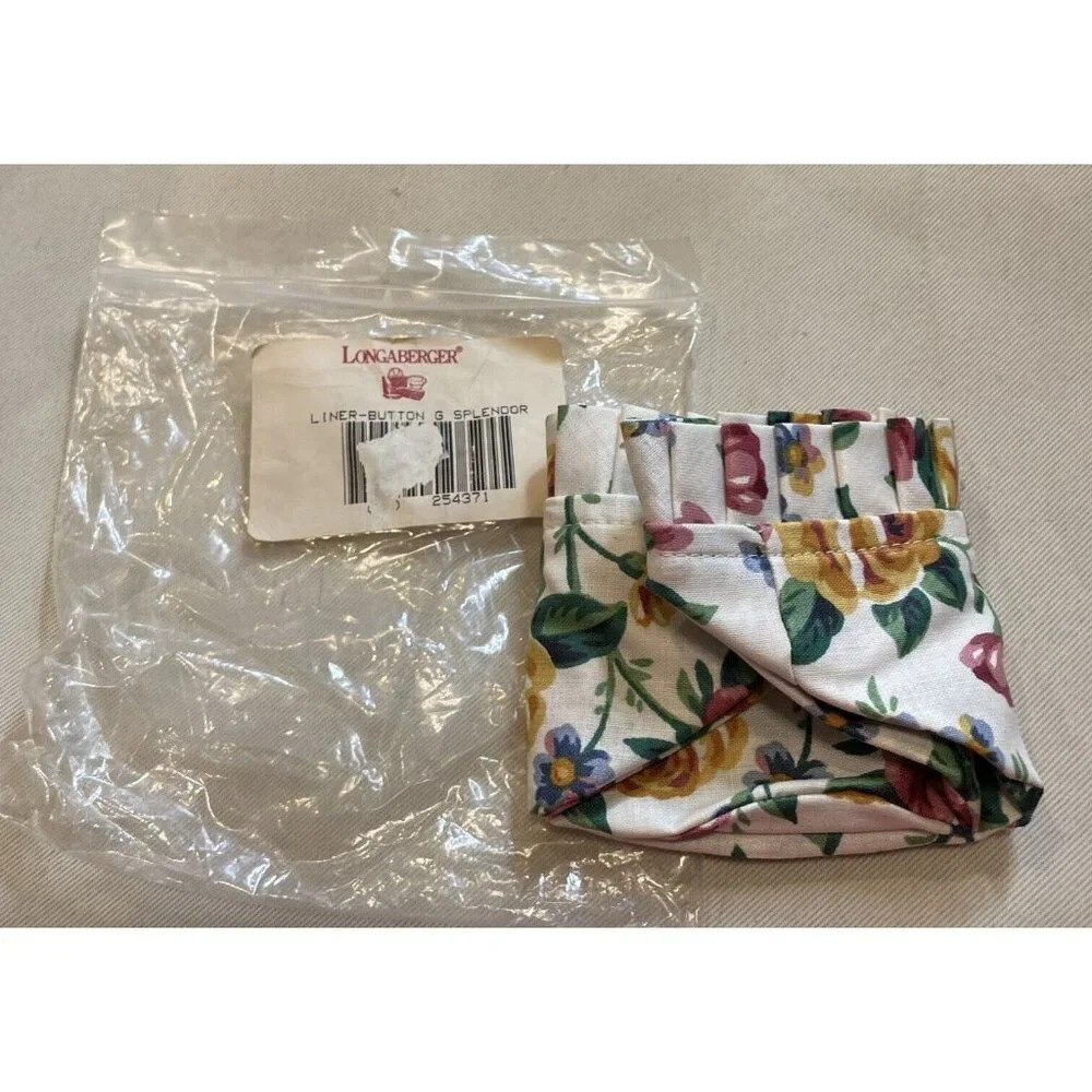 Longaberger Basket‎ Liner Button Garden Splendor 254371 NEW